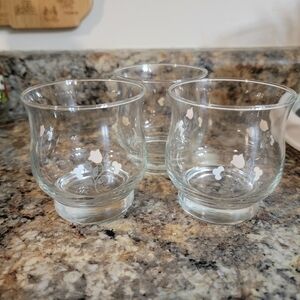 Vintage Pfaltzgraff Remembrance 3 1/2" Juice 8 Ounce Glasses Rocks Set Of 3